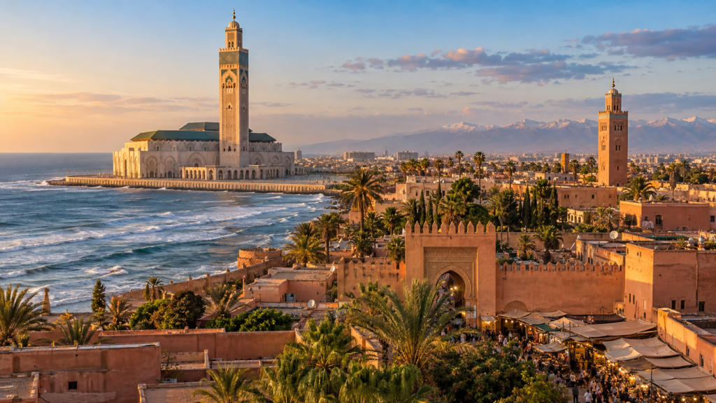 Casablanca and Marrakech landmarks, Morocco