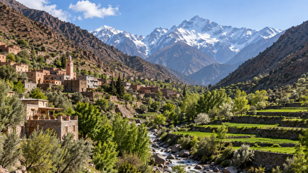 Imlil village and High Atlas Mountains, Morocco